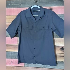 THE KOOPLES Short-sleeved boxy-fit cotton shirt
